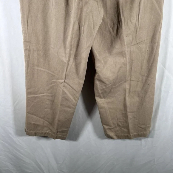 Coldwater Creek Pants Womens Medium Tan Drawstring Pockets Button Zip - Picture 9 of 10